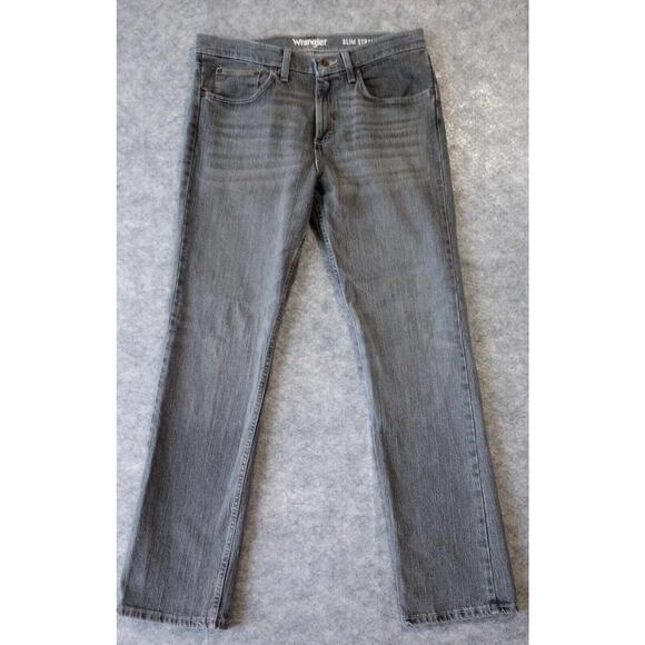 Wrangler Other - Wrangler Straight Leg Jeans Gray Cowboy Western Rodeo Mens Size 34 x 33 Workwear